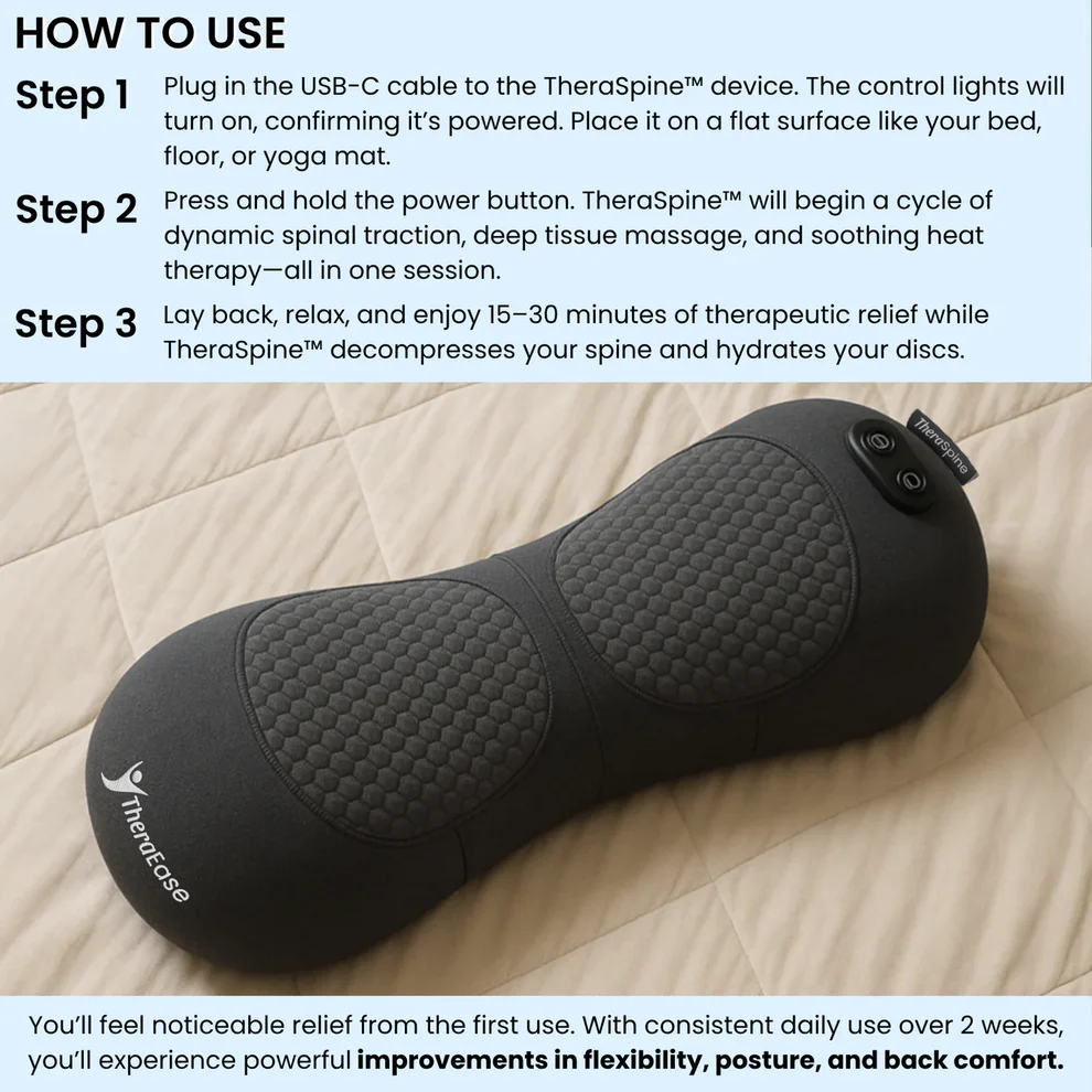 TheraSpine™ Triple Fusion Massager for Back Pain Relief 10 TheraSpine™ Triple Fusion Massager for Back Pain Relief