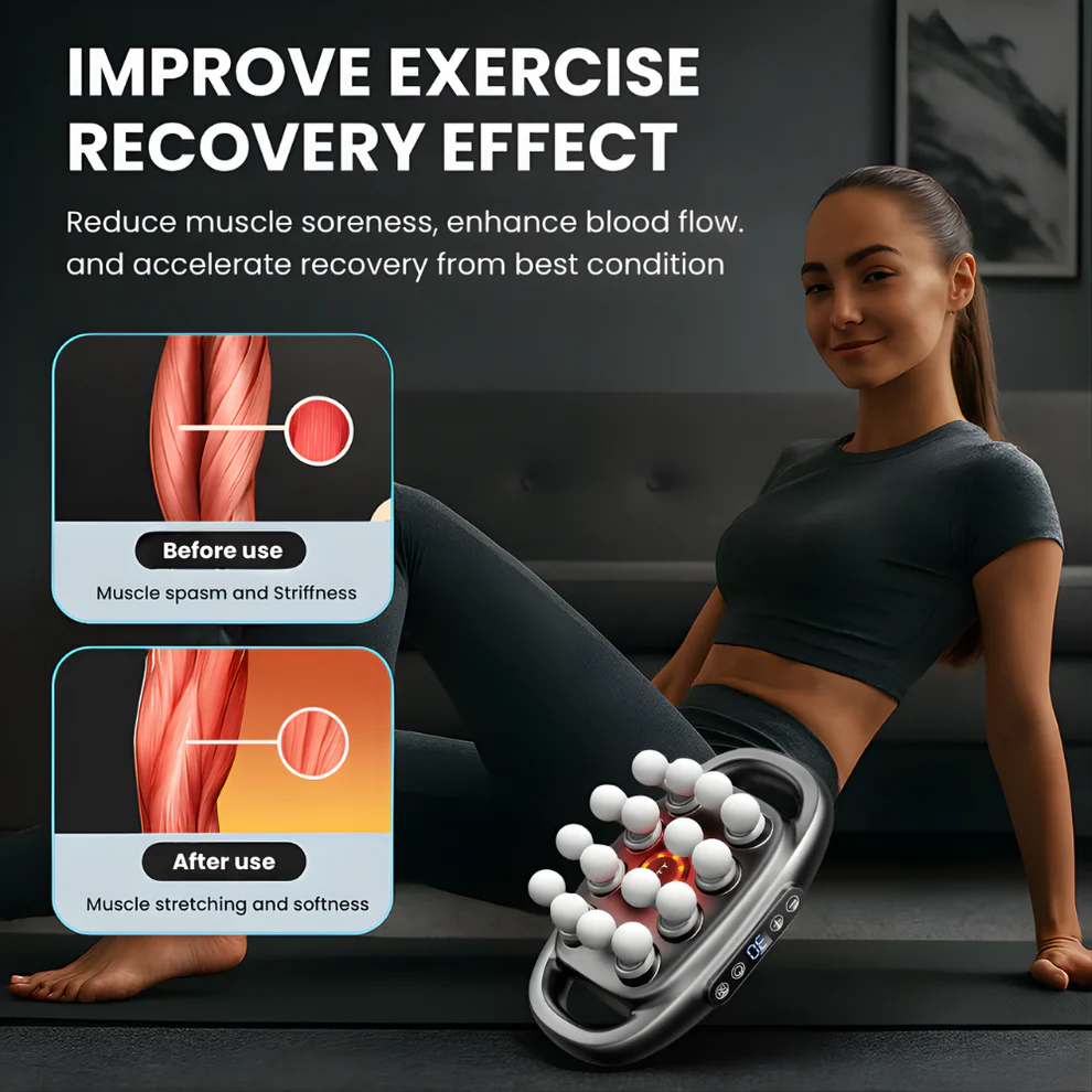 PowerRelief™ Deep Tissue Massage Gun – Percussion & Heat Therapy Device 2 PowerRelief™ Deep Tissue Massage Gun – Percussion & Heat Therapy Device