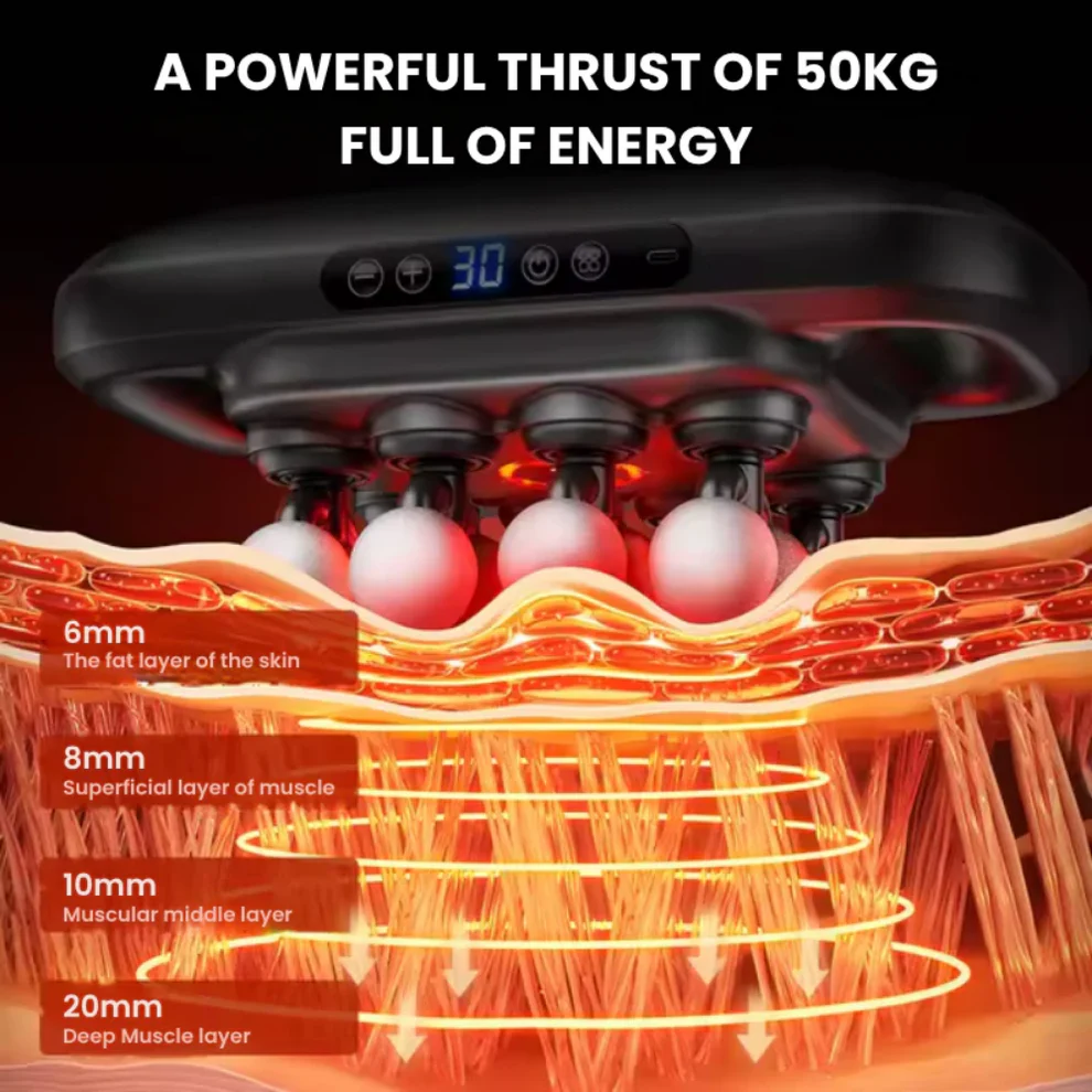 PowerRelief™ Deep Tissue Massage Gun – Percussion & Heat Therapy Device 14 PowerRelief™ Deep Tissue Massage Gun – Percussion & Heat Therapy Device